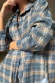 Patrick Plaid Brushed Cotton Shirt Teal
